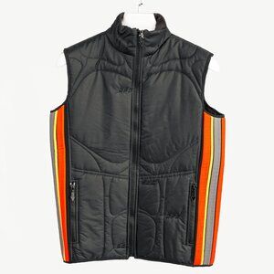 JPG by Gaultier Black Quilted Side-Stripe Zip Vest